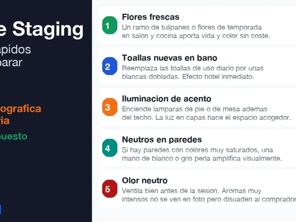 Cómo preparar tu casa para la sesión fotográfica inmobiliaria: checklist completo