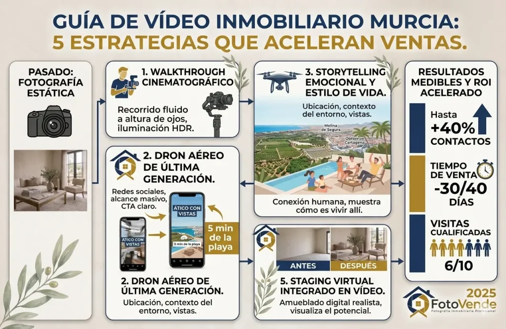 Vídeo inmobiliario Murcia: 5 estrategias profesionales para vender tu propiedad más rápido